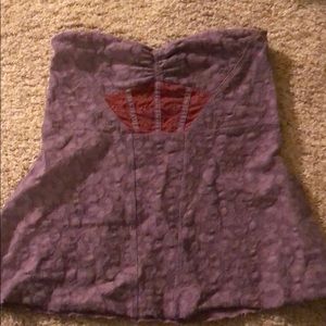 Free People strapless blouse